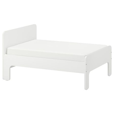 Раздвижная кровать с реечным дном, белый 80x200 см IKEA SLÄKT СЛЭКТ 293.265.12