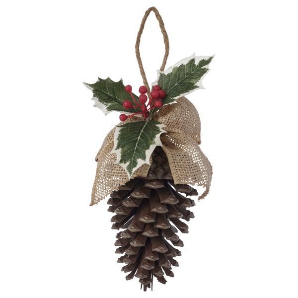 Украшение подвесное, шишка коричневый 19 см IKEA VINTER 2021 ВИНТЕР 2021 605.015.32 - схема-чертеж с размерами