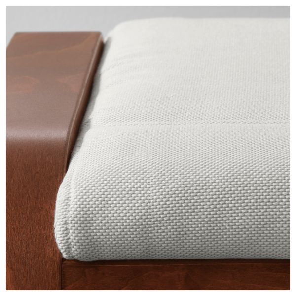 Табурет для ног ПОЭНГ, классический коричневый, Финнста белый - фото 3