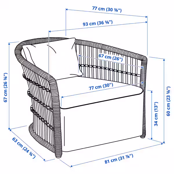 IKEA, дополнительный ракурс - схема-чертеж с размерами