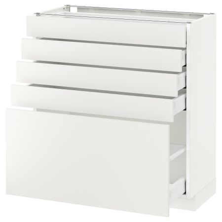 Напольный шкаф с 5 ящиками МЕТОД / МАКСИМЕРА, белый, Хэггеби белый