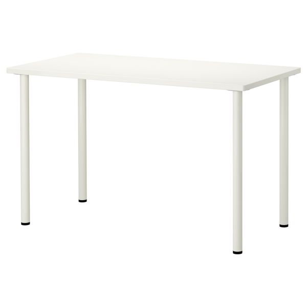 Стол ХИССМОН / АДИЛЬС, белый (120x60 см) - фото 1