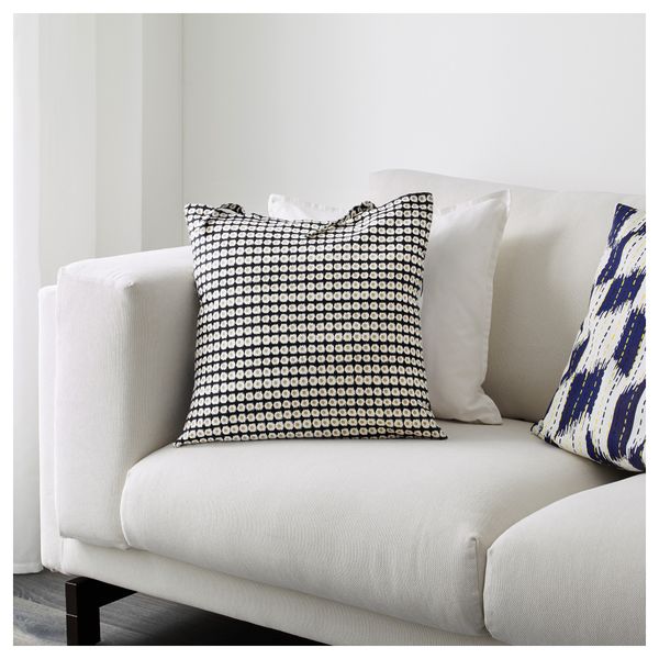 Чехол на подушку СОММАР 2017, белый/черный, бежевый (50x50 см) - схема-чертеж с размерами