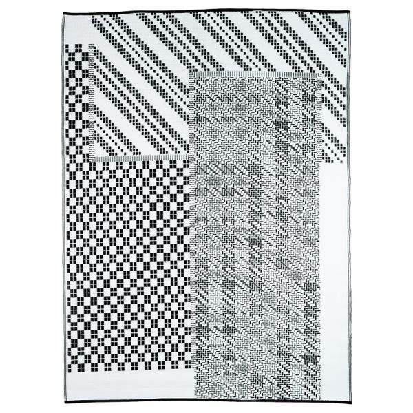 Ковер, безворсовый, черный-белый 180x240 см IKEA SAMMANKOPPLA САММАНКОППЛА 404.643.14 - фото 1