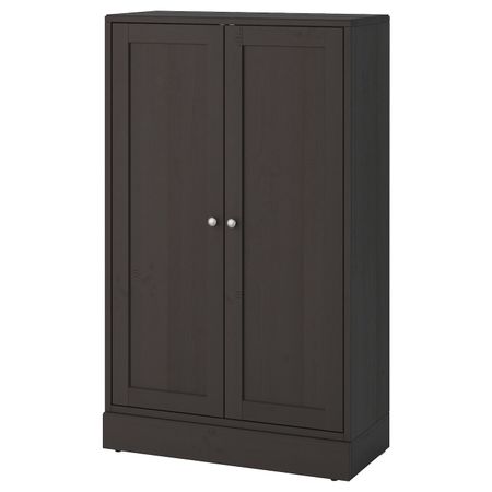 Шкаф с цоколем, темно-коричневый 81x37x134 см IKEA HAVSTA ХАВСТА 792.750.96