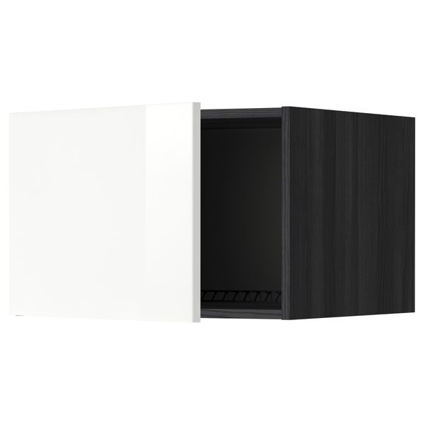 Верхний шкаф на холодильник, морозильник МЕТОД, черный, Рингульт белый - схема-чертеж с размерами