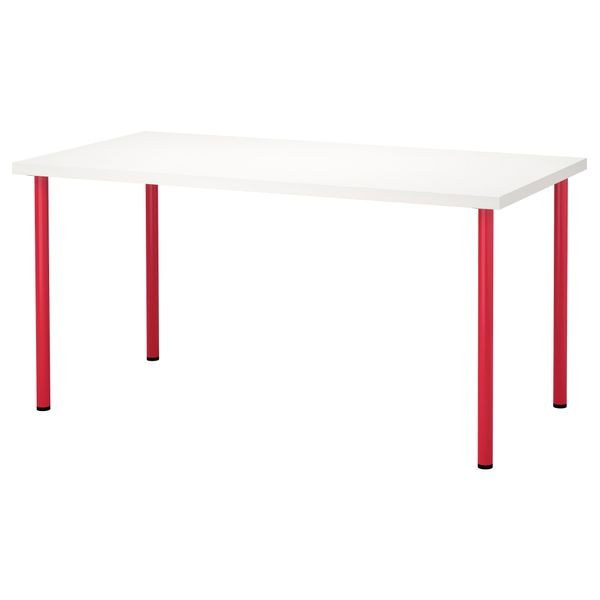 Стол ЛИННМОН / АДИЛЬС, белый, розовый (150x75 см) - фото 1