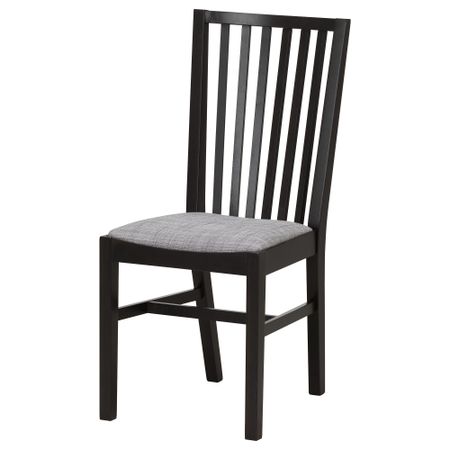 Стул НОРНЭС, черный, Исунда серый