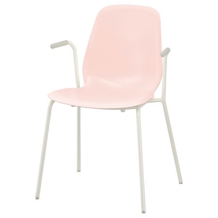 Легкое кресло ЛЕЙФ-АРНЕ, розовый, Дитмар белый