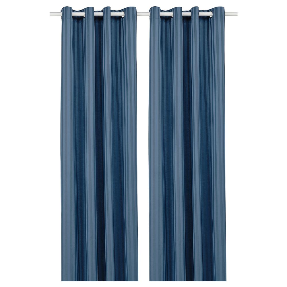 Затемняющие гардины, 2 шт., синий 145x300 см IKEA MAJRID МАЙРИД 004.698.89 - фото 1