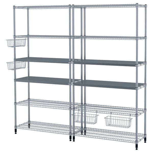 2 секции полок 197x36x181 см IKEA ОМАР 492.790.53 - фото 2