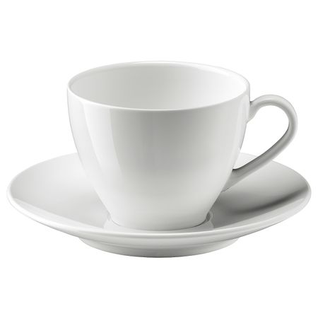 Чашка кофейная с блюдцем, белый 20 сл IKEA VÄRDERA ВЭРДЕРА 403.940.38