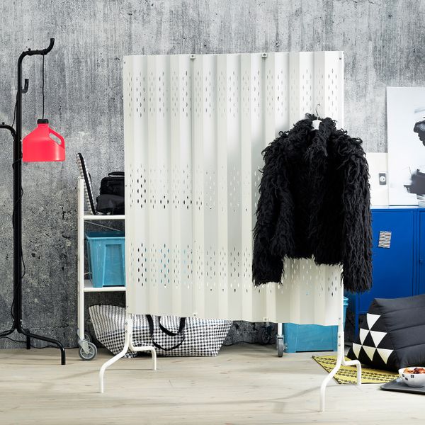 Ширма, белый 113x163 см IKEA SAMMANKOPPLA САММАНКОППЛА 404.642.10 - схема-чертеж с размерами