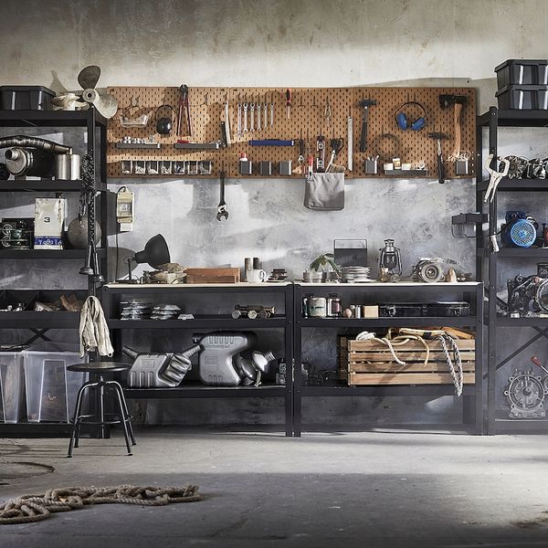 Стол-стеллаж, черный/сосновая фанера 110x55 см IKEA BROR БРУР 204.669.41 - фото 6