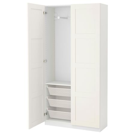 Гардероб, белый, Бергсбу белый, 100x38x201 см IKEA ПАКС 992.488.27