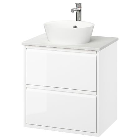 Шкаф с ящиками, раковина, смеситель IKEA KATTEVIK КАТТЕВИК, ÄNGSJÖN 895.139.59