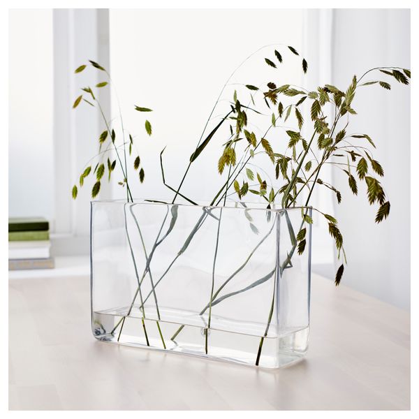 Ваза РЕКТАНГЕЛЬ, прозрачное стекло (18 см) - схема-чертеж с размерами