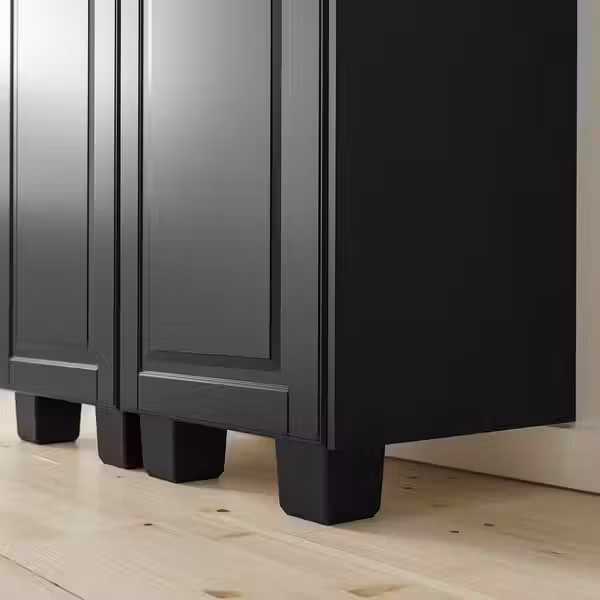 BODBYN Ножка - чёрный 8 см - схема-чертеж с размерами