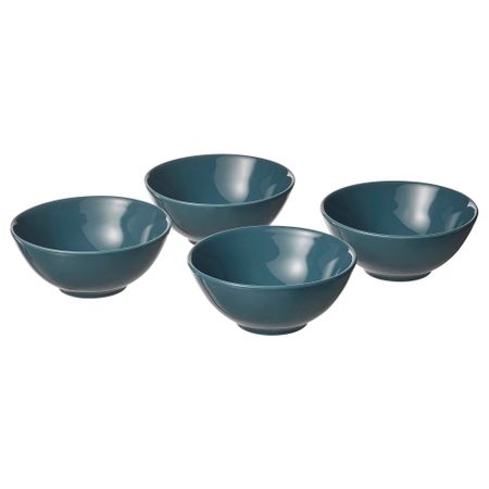 Миска, 12 см, полированный темная бирюза IKEA FÄRGKLAR ФЭРГКЛАР 805.301.85