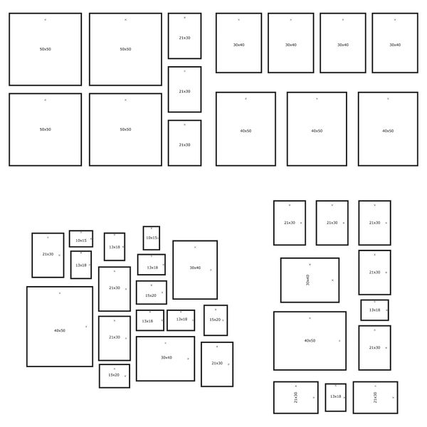 Стенной шаблон, 4 шт. МОТТЭБЮ - фото 1