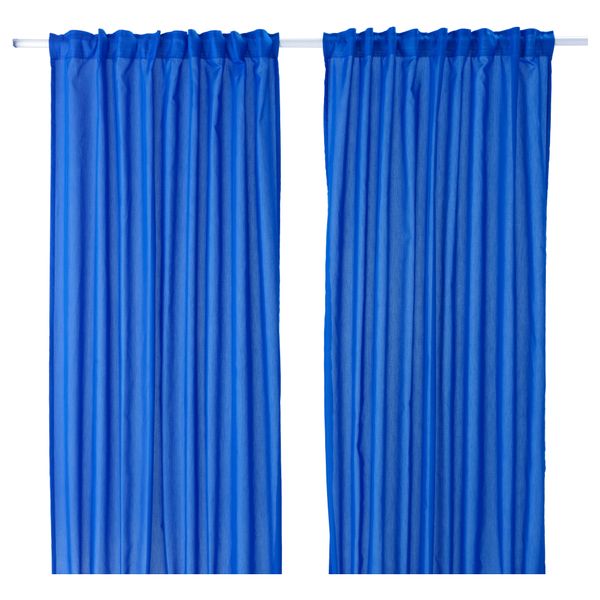 Гардины, 1 пара ВИВАН, темно-синий (145x300 см) - фото 1