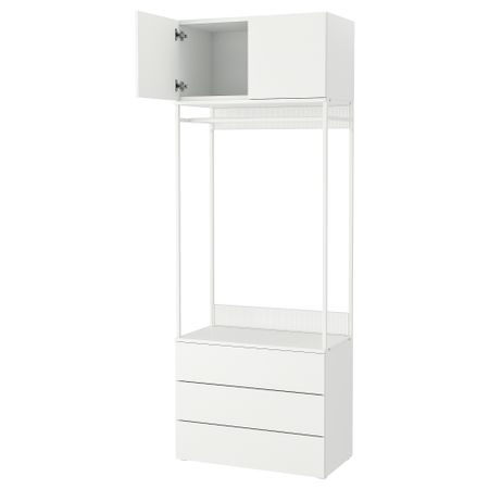 Гардероб 2-дверный + 3 ящика, 80x42x221 cm IKEA PLATSA ПЛАТСАA ПЛАТСА 593.264.69