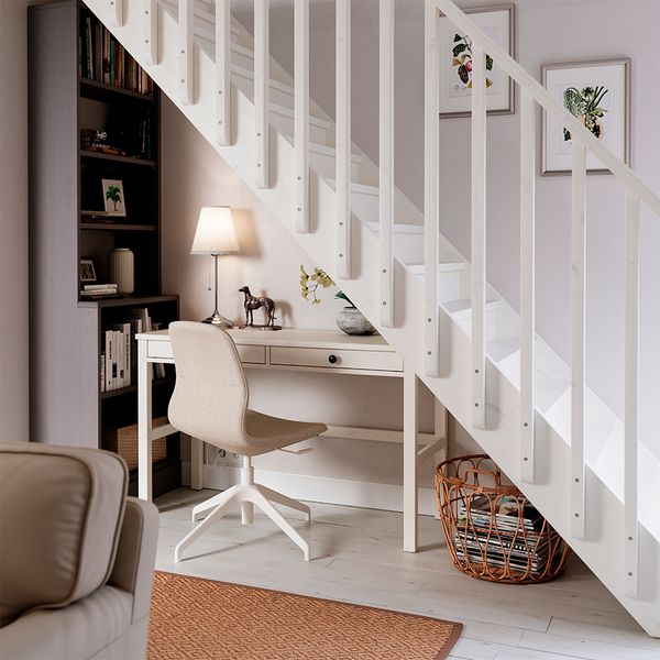 Стол с 2 ящиками, 120x47 см, белая морилка IKEA HEMNES ХЕМНЭС 903.632.23 - фото 6