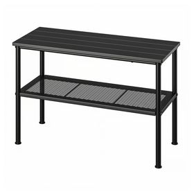 NIPÅSEN Скамья с полкой для обуви - чёрный 79x35x52 см