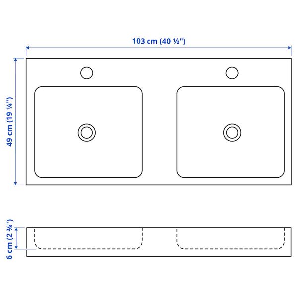 IKEA, дополнительный ракурс - схема-чертеж с размерами
