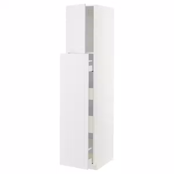 METOD / MAXIMERA Высокий шкаф/выдвижн секция/1дв/4ящ - фото 1