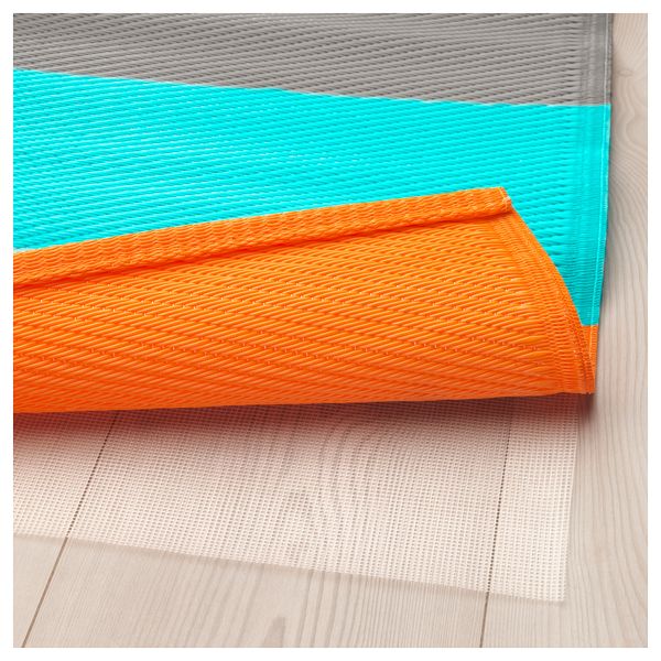 Ковер безворсовый, для дома/улицы СОММАР 2018, в полоску, оранжевый (75x200 см) - схема-чертеж с размерами