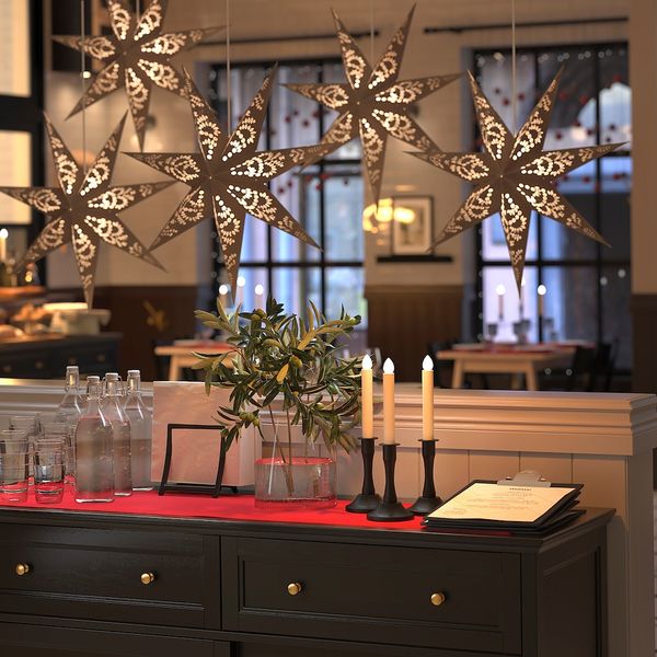 Светодиодная подсвечник на батарейках, черный IKEA STRÅLA СТРОЛА 604.766.17 - схема-чертеж с размерами