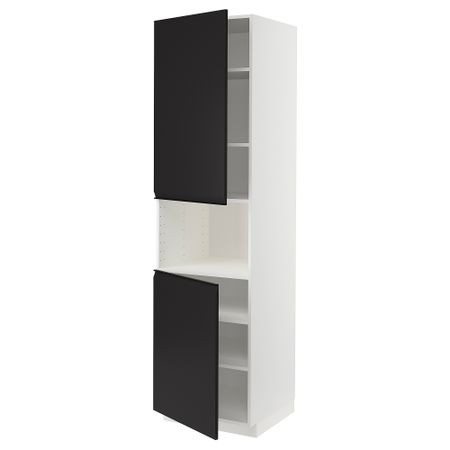 Высокий шкаф для СВЧ, 2 дверцы, полки IKEA METOD МЕТОД 794.937.06