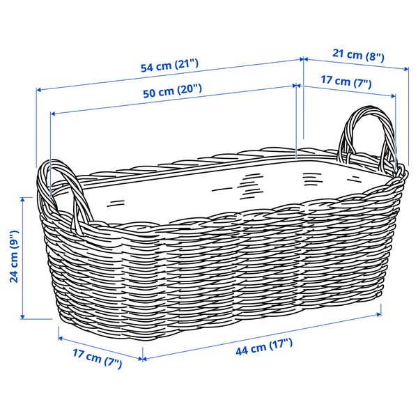 IKEA, дополнительный ракурс - схема-чертеж с размерами
