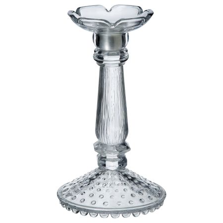 Подсвечник ФОРТЬЮСТ, прозрачное стекло (20 см)