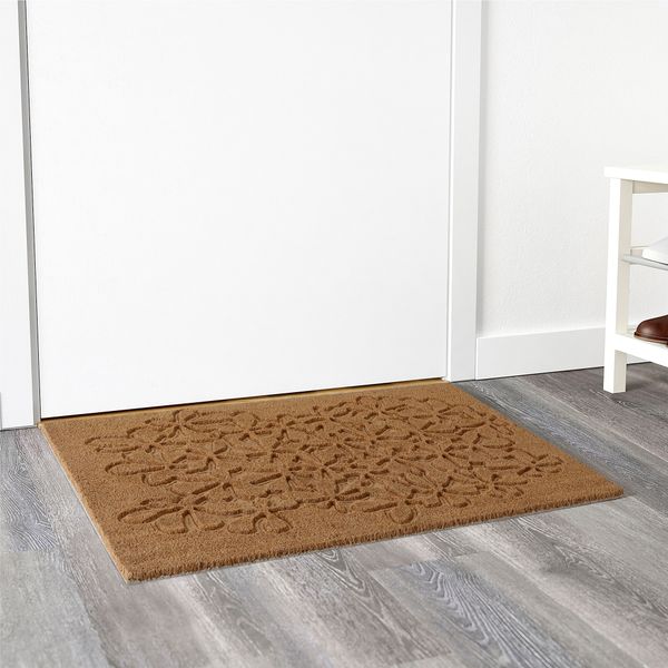 Придверный коврик, 60x90 см, цветок естественный, бежевый IKEA HÄNGBRO 205.654.32 - фото 4