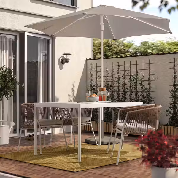 MORUM Ковер безворсовый, д/дома/улицы - светло-желтый 160x230 см - схема-чертеж с размерами