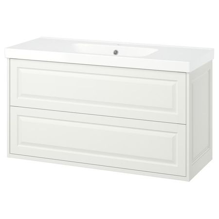 TÄNNFORSEN / ORRSJÖN Шкаф с ящиками и раковиной - белый 122x49x69 см