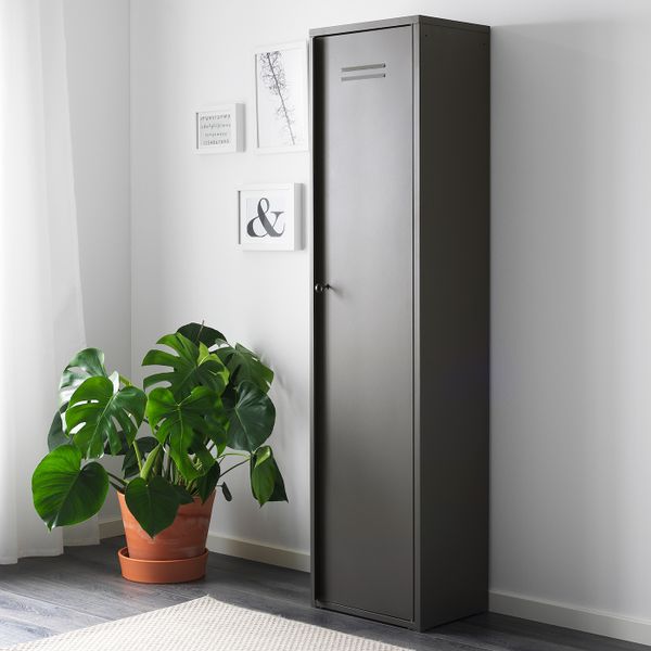 Шкаф с дверью, серый 40x160 см IKEA ИВАР 503.846.61 - фото 3