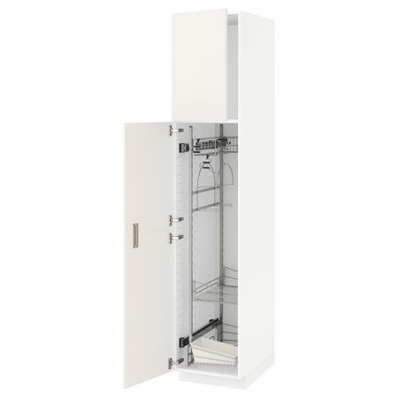 Высокий шкаф с отделением для аксессуаров для уборки, 40x60x200 cm IKEA METOD МЕТОД 294.665.93
