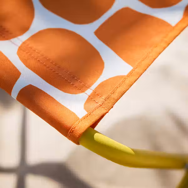 STRANDÖN СТРАНДЁН Складной табурет - ярко-желтый/ярко-оранжевый - фото 3