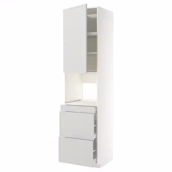 METOD / MAXIMERA Высокий шкаф д/СВЧ/дверца/3ящика - фото 1