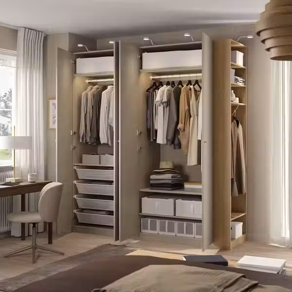 PAX / FORSAND Гардероб, комбинация - схема-чертеж с размерами