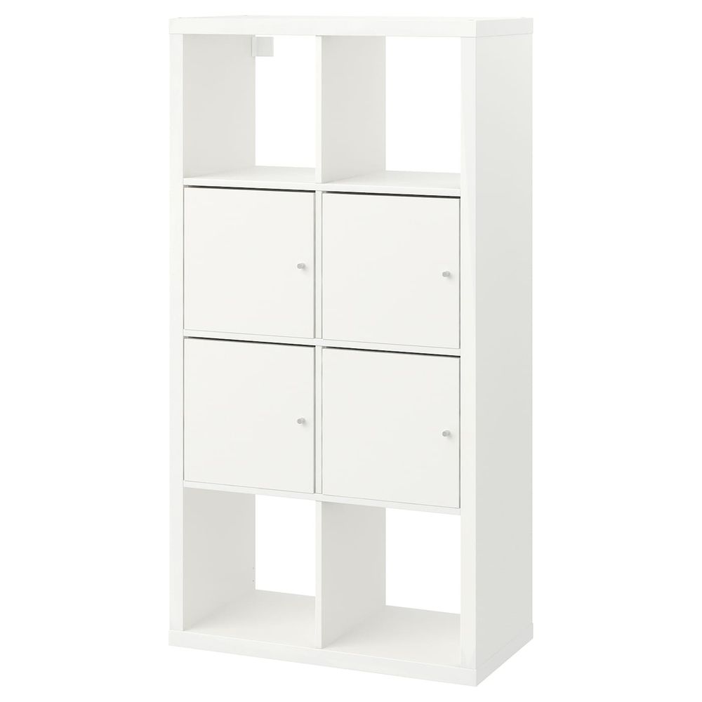 Стеллаж с дверцами, белый 77x147 см IKEA КАЛЛАКС 592.268.89 - фото 1