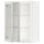 Навесной шкаф, полки, 2 стеклянные двери, белый, Hejsta белое прозрачное стекло, 80x100 см IKEA METOD МЕТОД 694.905.72