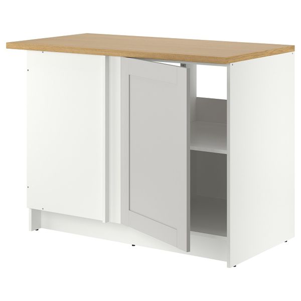 Напольный шкаф угловой, серый 120 см IKEA KNOXHULT КНОКСХУЛЬТ 004.879.68 - фото 1