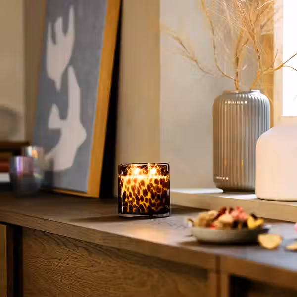 KRONSÅNGARE КРОНСОНГАРЕ Ароматическ свеча в стакане,2фитиля - фото 2