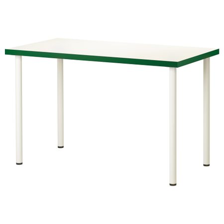 Стол ЛИННМОН / АДИЛЬС, белый, зеленый (120x60 см)