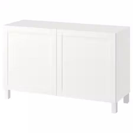 BESTÅ Комбинация для хранения с дверцами - пипмакаре белый/Stubbarp белый 120x42x74 см