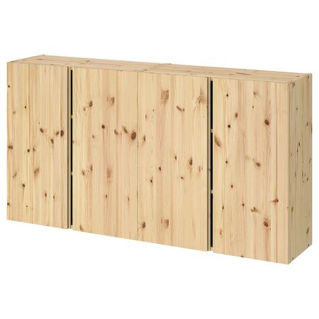 Навесной шкаф с дверями, сосна 160x30x83 см IKEA IVAR ИВАР 094.174.62